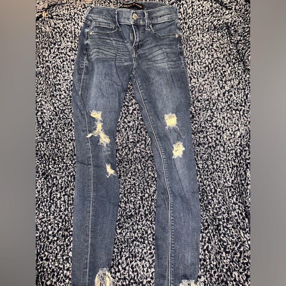 Express Mid Rise Ankle Legging Jeans